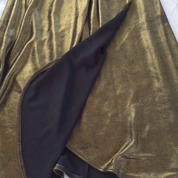 Forever 21 Disco Queen Studio 54 Gold Black Metallic Mini Strapless Dress - Picture 8 of 8